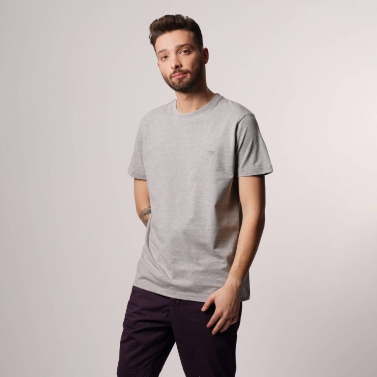 تیشرت بیسیک رگولار طوسی ملانژ