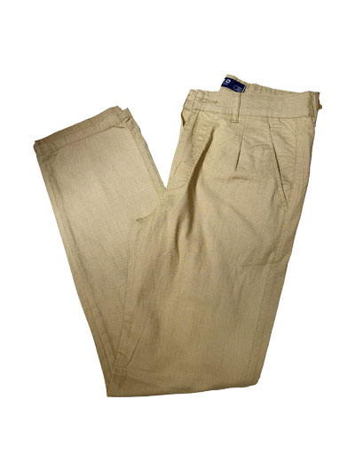 شلوار لینن برند OROD کرم نخودی